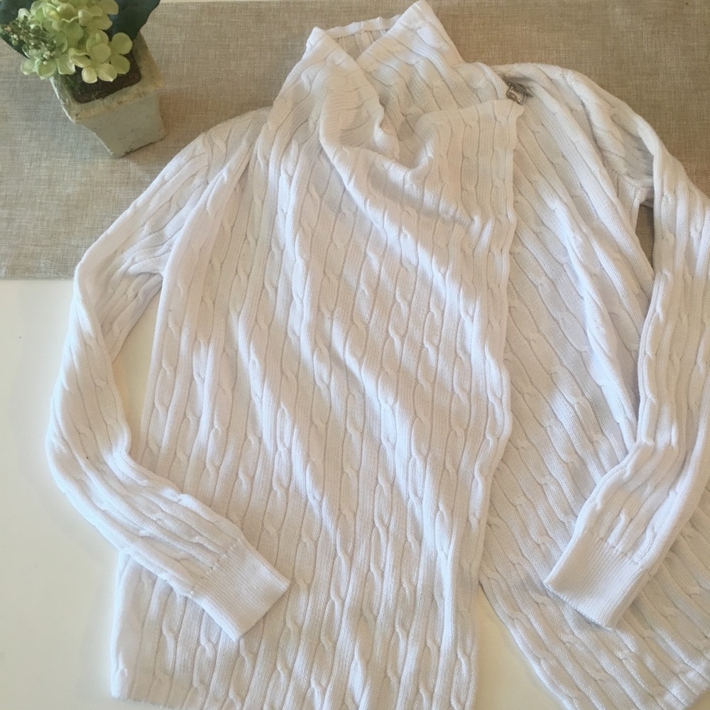✨Ralph Lauren Sport✨White Cable Wrap Cardigan (M)